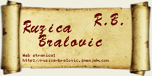 Ružica Bralović vizit kartica